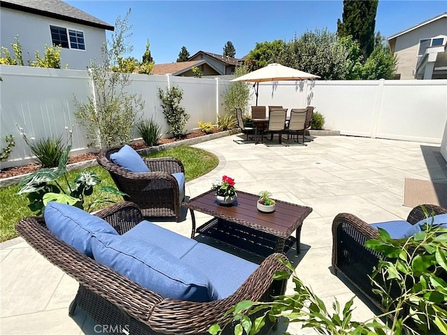 22801 Nolan St, Lake Forest, CA 92630 - fenced backyard featuring outdoor lounge area, a patio area, and outdoor dining space