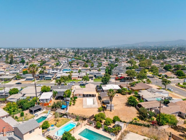 9818 Firebird Ave, Whittier, CA 90605 - aerial view of residential area featuring a pool