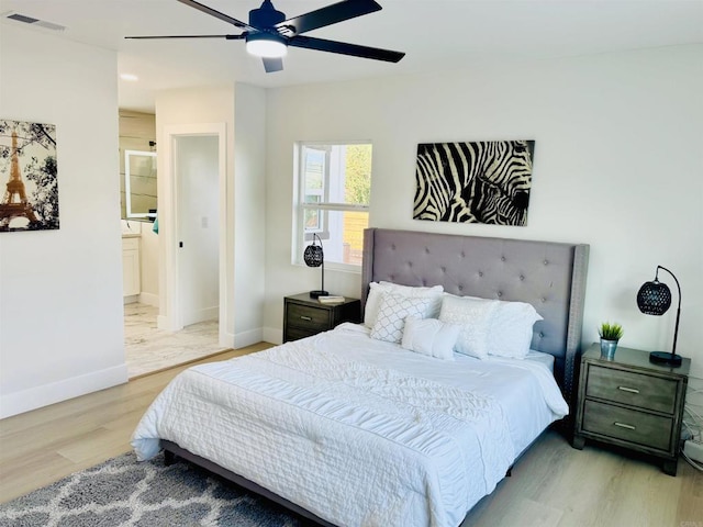 7118 Stanford Ave, La Mesa, CA 91942 - bedroom featuring wood finished floors and ceiling fan