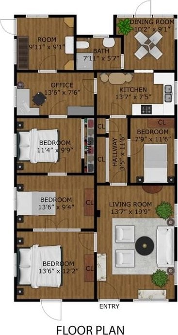 4316 Dozier St, Los Angeles, CA 90022 - view of floor plan / room layout