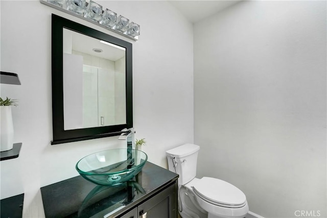 8742 Azul Dr, West Hills, CA 91304 - bathroom with vanity and toilet