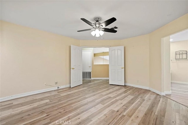 43939 Glenraven Rd, Lancaster, CA 93535 - empty room featuring a ceiling fan and light wood finished floors