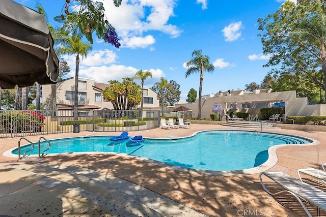 13104 Glen Ct Unit 7, Chino Hills, CA 91709 - community pool with a patio and a residential view