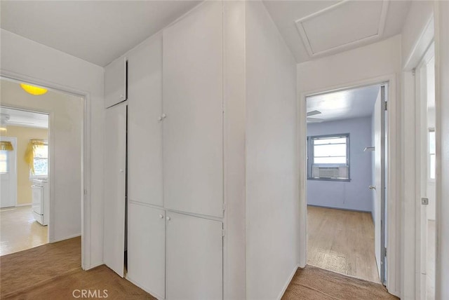 833 W Orangepath St, Glendora, CA 91741 - corridor featuring attic access and cooling unit