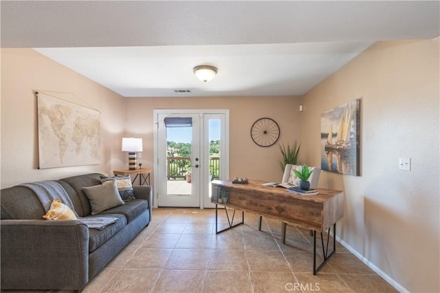 8674 Paseo De Vaca, Atascadero, CA 93422 - office area with light tile patterned floors and baseboards
