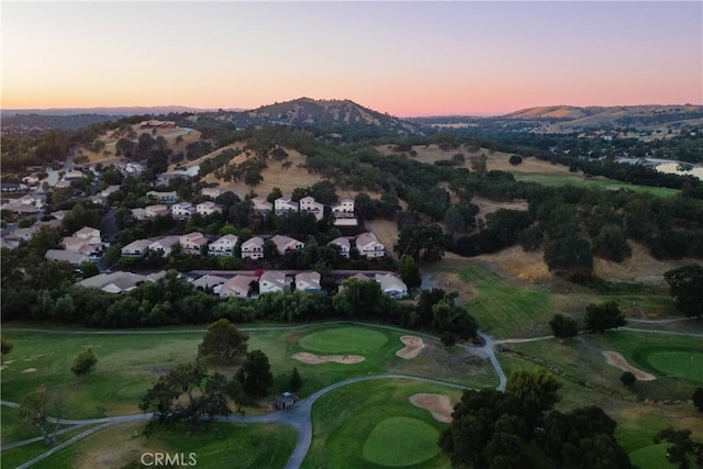 8674 Paseo De Vaca, Atascadero, CA 93422 - aerial view at dusk of view of golf course, a mountain view, and a residential view