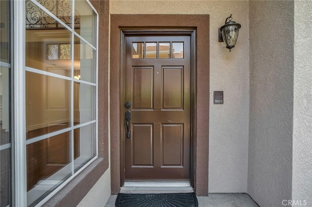 19900 Mariposa Creek Way, Porter Ranch, CA 91326 - view of exterior entry with stucco siding