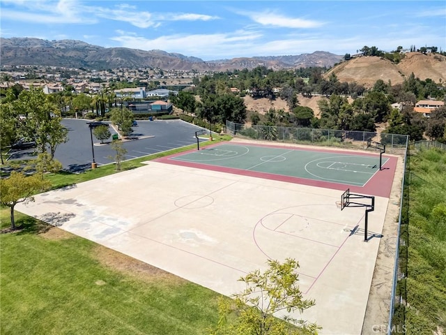 19900 Mariposa Creek Way, Porter Ranch, CA 91326 - view of sport court with community basketball court and a mountain view