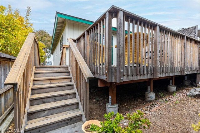 1595 15th St, Los Osos, CA 93402 - wooden deck featuring stairway