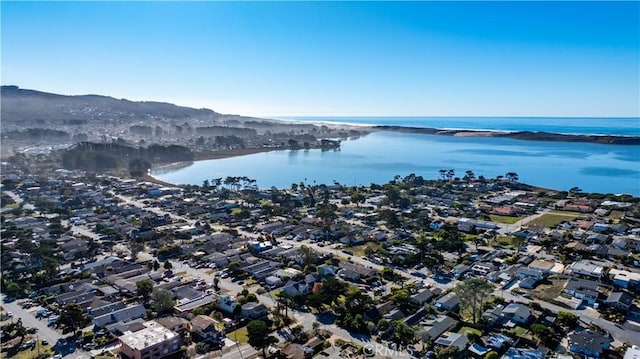 1595 15th St, Los Osos, CA 93402 - aerial view of property's location featuring a water and mountain view and nearby suburban area