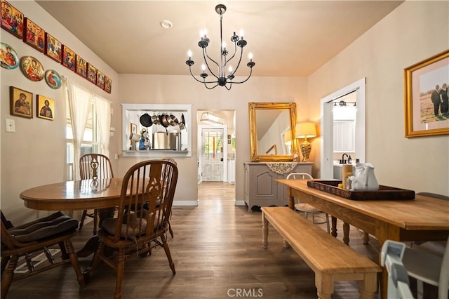 1711 Shasta St, Anderson, CA 96007 - dining room with a chandelier, healthy amount of natural light, and wood finished floors
