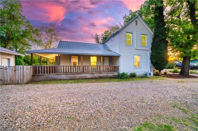 1711 Shasta St, Anderson, CA 96007 - view of front of property featuring covered porch and a metal roof