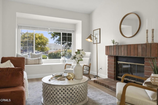 5217 Hillridge Dr, Camarillo, CA 93012 - living area featuring a fireplace and wood finished floors