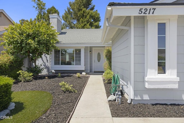 5217 Hillridge Dr, Camarillo, CA 93012 - doorway to property featuring a chimney