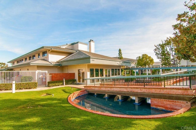 1560 Circa Del Lago Unit D204, San Marcos, CA 92078 - view of swimming pool with a wooden deck