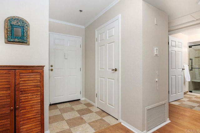1560 Circa Del Lago Unit D204, San Marcos, CA 92078 - entryway with light floors and ornamental molding