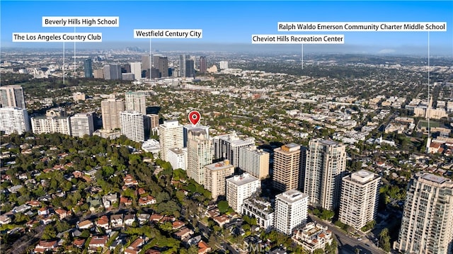 10660 Wilshire Blvd Unit 609, Los Angeles, CA 90024 - aerial view of property's location with nearby urban area