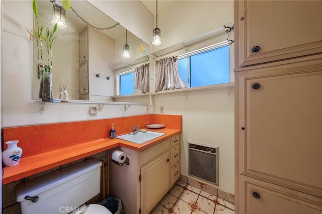 16374 35th Ave Unit 2, Clearlake, CA 95422 - bathroom with vanity and heating unit