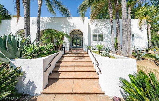 16815 Bajio Rd, Encino, CA 91436 - view of front of property with stairway and stucco siding
