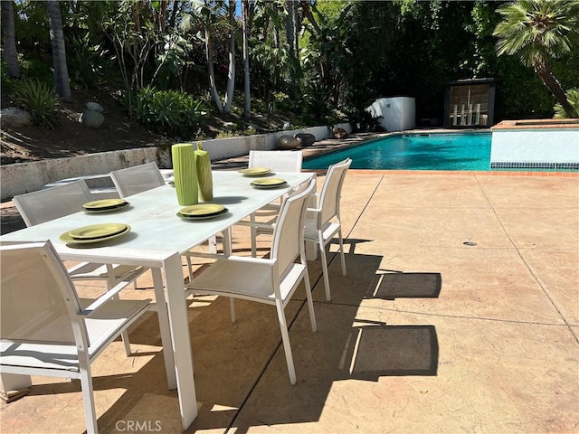 16815 Bajio Rd, Encino, CA 91436 - view of pool featuring a patio area and outdoor dining area