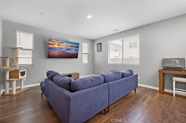 571 E Alru Ave, Rialto, CA 92376 - living room featuring wood-type flooring and recessed lighting
