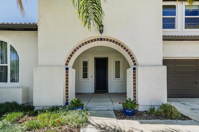 33740 Sattui St, Temecula, CA 92592 - property entrance featuring stucco siding and an attached garage