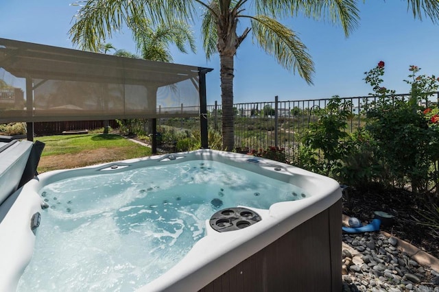 33740 Sattui St, Temecula, CA 92592 - view of patio / terrace featuring a hot tub