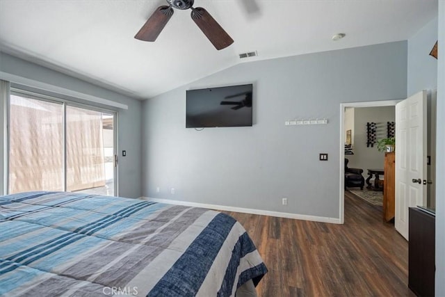 935 Running Stag Way, Paso Robles, CA 93446 - bedroom featuring lofted ceiling, wood finished floors, and ceiling fan
