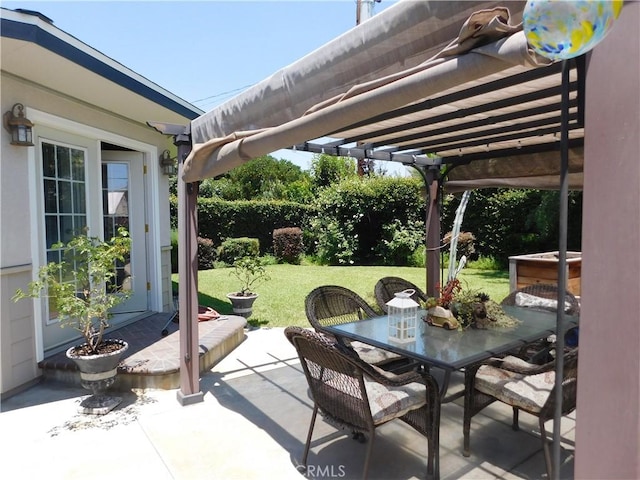 620 N La Sena Ave, West Covina, CA 91790 - view of patio / terrace with a pergola and outdoor dining space