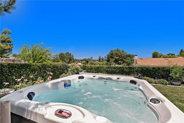 42244 Cosmic Dr, Temecula, CA 92592 - view of swimming pool featuring a hot tub