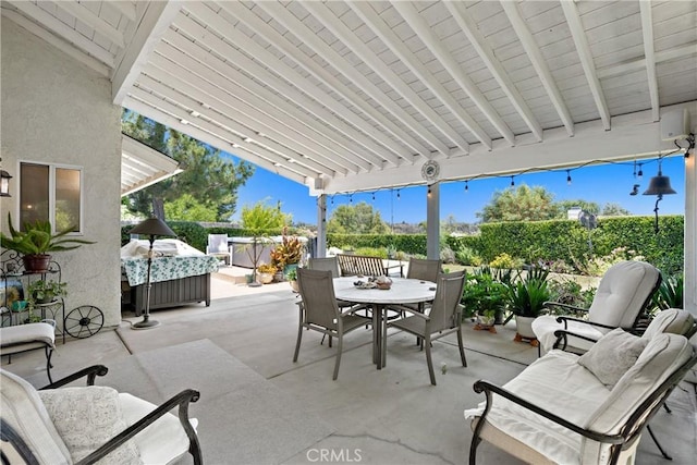 42244 Cosmic Dr, Temecula, CA 92592 - view of patio with outdoor dining area, outdoor lounge area, and area for grilling