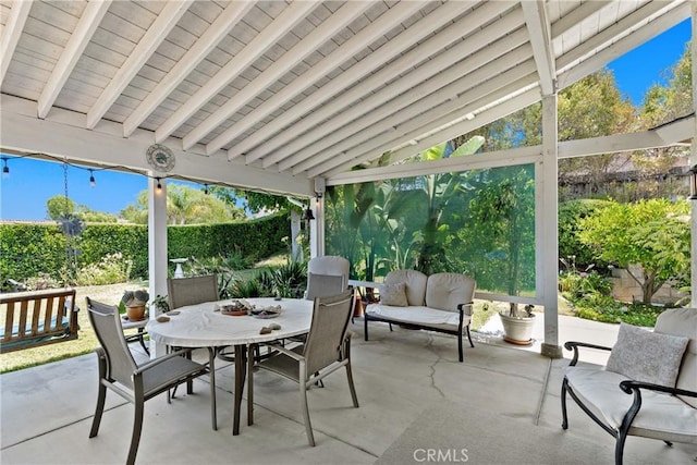 42244 Cosmic Dr, Temecula, CA 92592 - fenced backyard featuring outdoor dining area and a patio area
