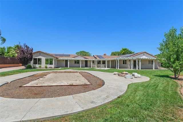 21285 Shoemaker Ln, Wildomar, CA 92595 - ranch-style home featuring a patio and solar panels