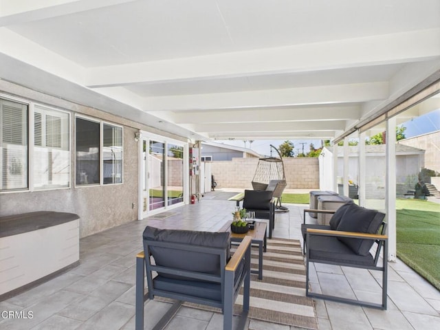 2025 N Chouteau St, Orange, CA 92865 - view of patio / terrace featuring an outdoor living space