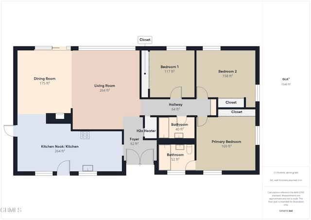2025 N Chouteau St, Orange, CA 92865 - view of property floor plan