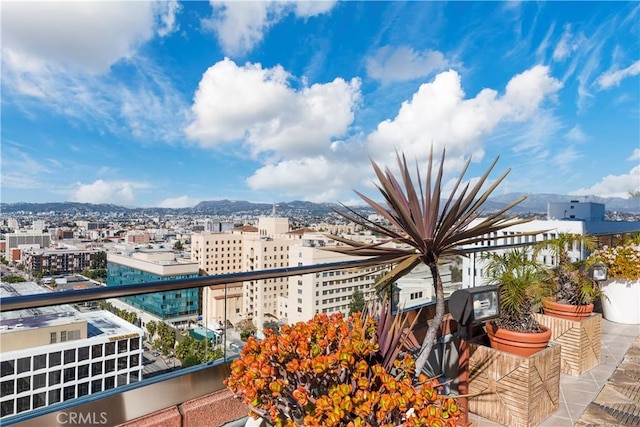 1100 Wilshire Blvd Unit 1707, Los Angeles, CA 90017 - balcony featuring a city view and a mountain view