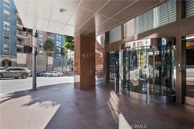 1100 Wilshire Blvd Unit 1707, Los Angeles, CA 90017 - building lobby featuring a wall of windows