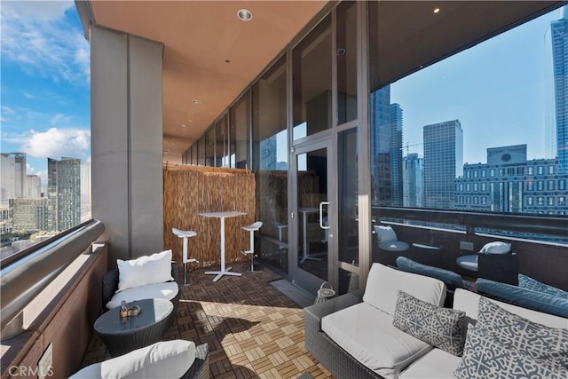 1100 Wilshire Blvd Unit 1707, Los Angeles, CA 90017 - balcony featuring a view of skyline