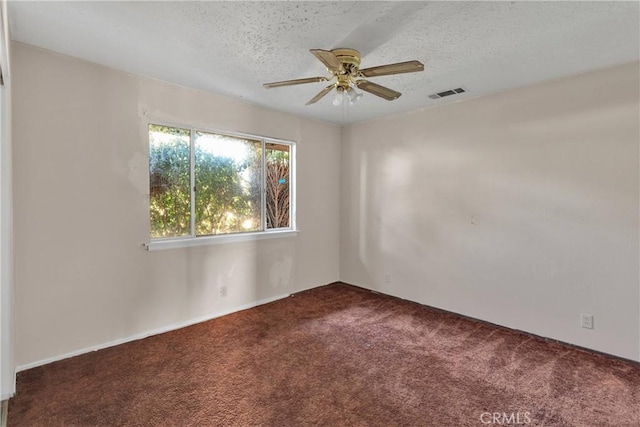 19215 Hupa Rd, Apple Valley, CA 92307 - carpeted empty room featuring a ceiling fan and a textured ceiling