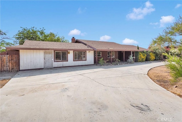 19215 Hupa Rd, Apple Valley, CA 92307 - single story home with concrete driveway and a chimney