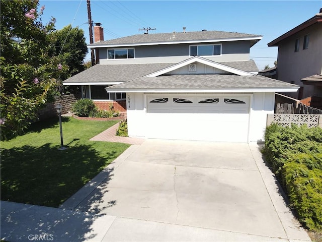 23814 Walnut St, Torrance, CA 90501 - traditional-style home featuring a shingled roof, concrete driveway, a chimney, and a garage