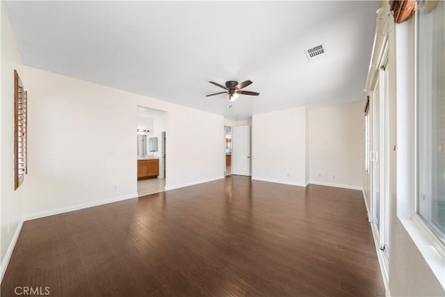 28677 Sunridge Ct, Menifee, CA 92584 - spare room with a ceiling fan and wood finished floors