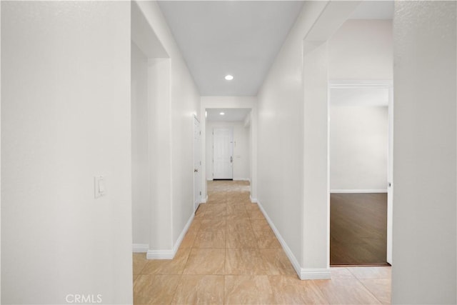 28677 Sunridge Ct, Menifee, CA 92584 - corridor featuring recessed lighting and baseboards