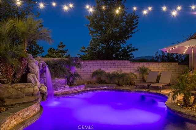23235 Redbud Ridge Cir, Valencia, CA 91354 - view of pool at night