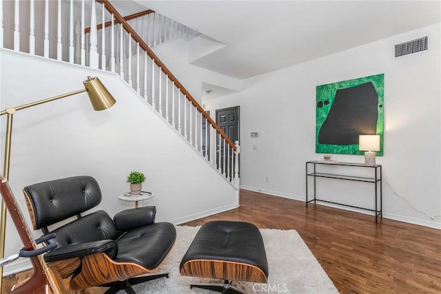 27960 Agapanthus Ln, Valencia, CA 91354 - living room featuring stairs and wood finished floors