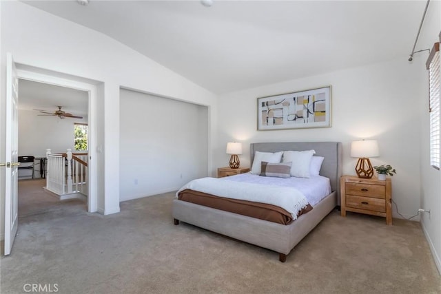 27960 Agapanthus Ln, Valencia, CA 91354 - bedroom featuring carpet floors, vaulted ceiling, and a closet