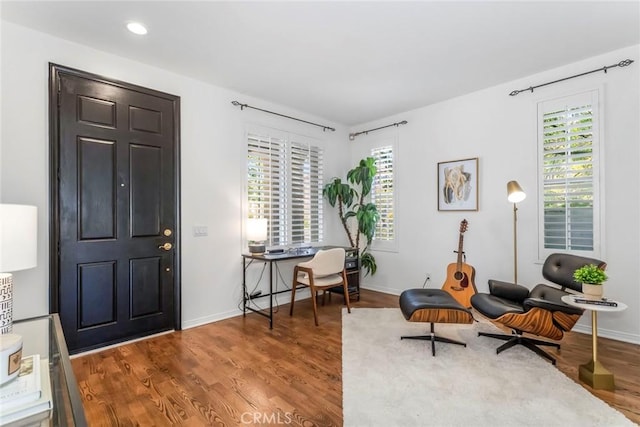 27960 Agapanthus Ln, Valencia, CA 91354 - foyer entrance featuring wood finished floors and recessed lighting