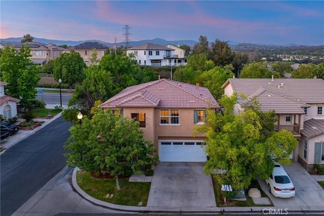 27960 Agapanthus Ln, Valencia, CA 91354 - aerial view at dusk of a residential view