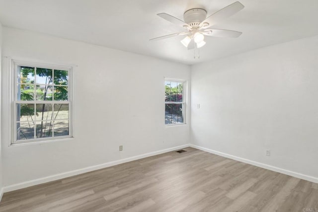 6737 San Miguel Ave, Lemon Grove, CA 91945 - unfurnished room with healthy amount of natural light, light wood-type flooring, and a ceiling fan