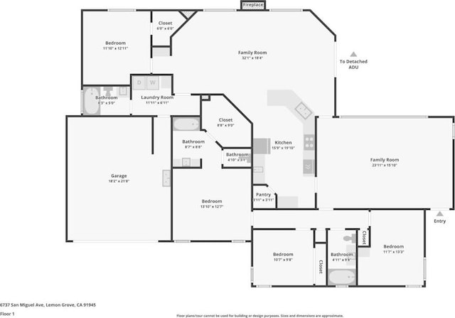 6737 San Miguel Ave, Lemon Grove, CA 91945 - view of room layout